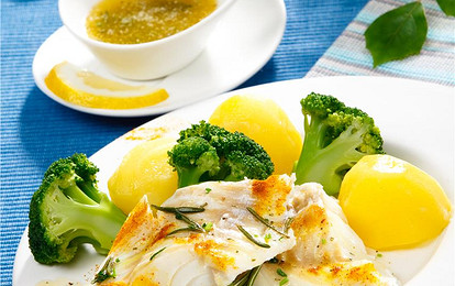 Филе трески на пару