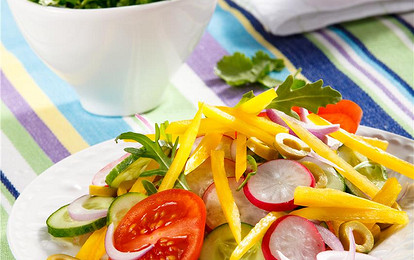 Овощной салат с руколой