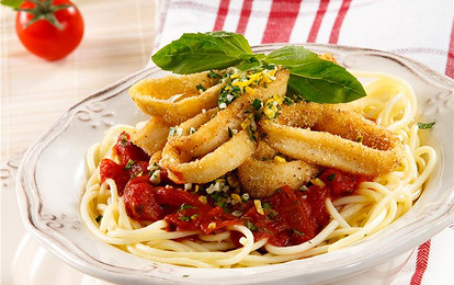 Спагетти с кальмарами