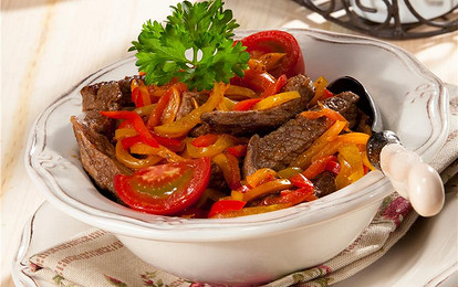 Пикантная телятина с перцем