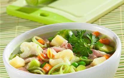 Овощной суп с корейкой