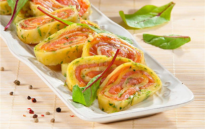 Сырный рулет с рыбой