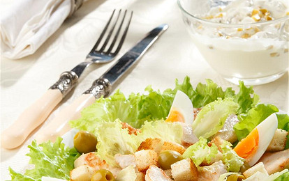 Салат «Цезарь» с курицей