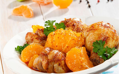 Куриные ножки, фаршированные мандаринами