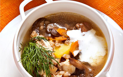 Литовский суп с гусем 