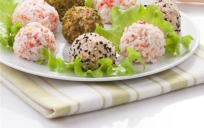 Сырные шарики с оригинальными посыпками