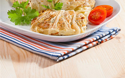 Голубцы с сыром и корейской морковью