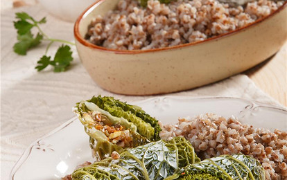 Голубцы с грибами и яйцами