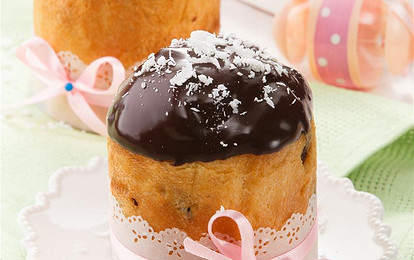 Мини-куличи с шоколадом