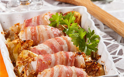 Рулеты из индейки в беконе