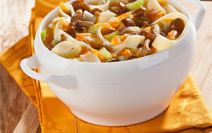 Лапша с грибами и опятами