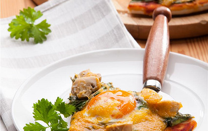 Пицца со шпинатом