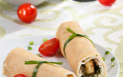 Блинные рулеты с брынзой