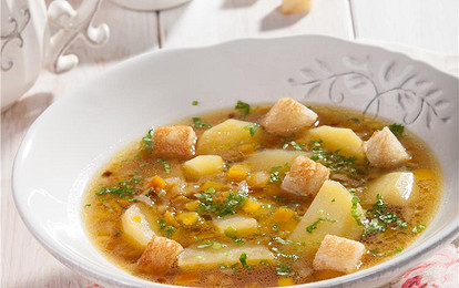 Чесночный суп с перцем