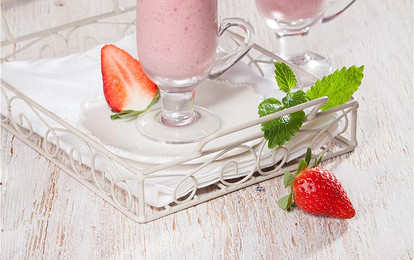 Ягодный мусс из клубники и вишни