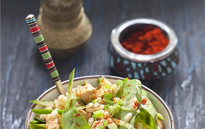 Салат с мясом и перловой крупой