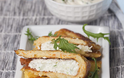 Драники с начинкой из творога