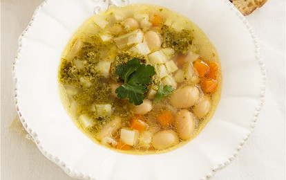 Минестроне с фасолью и репой