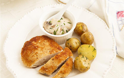 Пожарские котлеты с грибным соусом