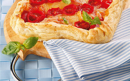 Открытый пирог с перцем