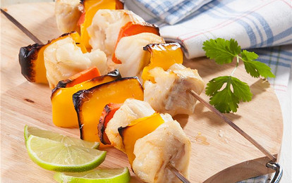 Шашлык из трески с перцем