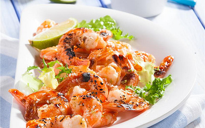 Креветки на гриле