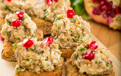 Канапе с баклажанами 