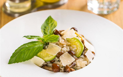 Ризотто с кабачками и грибами