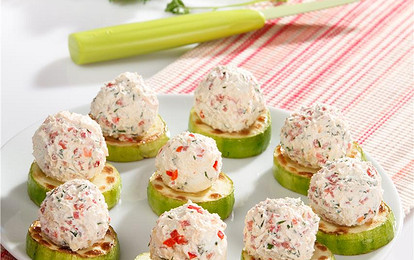 Цуккини с творогом и перцем