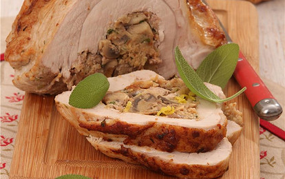 Свинина, запеченная с грибами