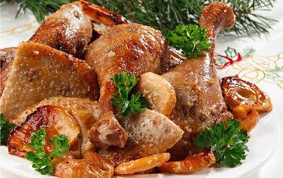 Гусь с яблоками