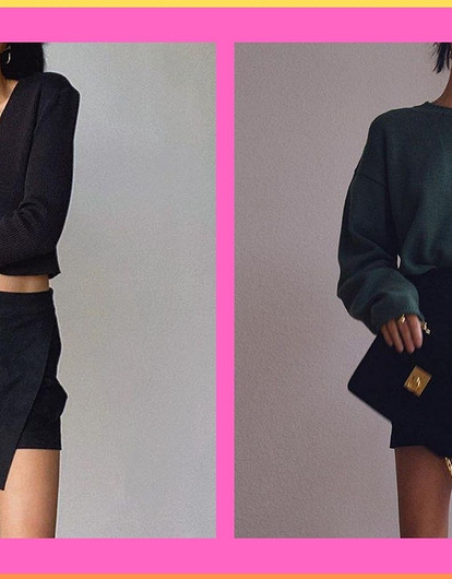 С чем можно носить юбку-шорты: составляем образы для разного времени года (36 примеров на фото)