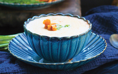 Сырный суп с грибами и репой