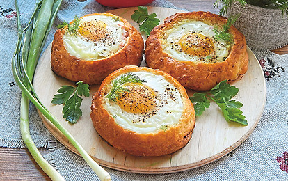 Булочки с яйцом