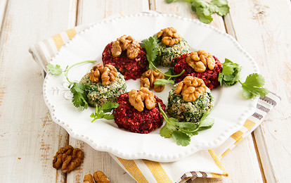 Шарики из свеклы и шпината