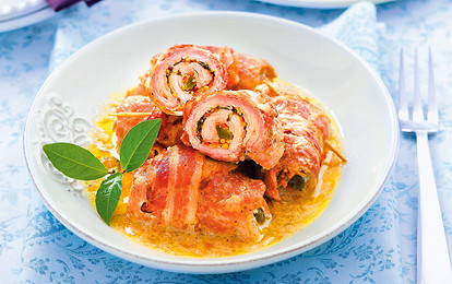 Сытные рулетики в беконе