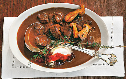 Рагу из баранины с грибами