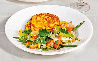 Летние оладьи с разными овощами