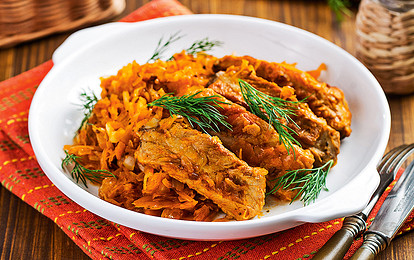 Ребрышки с капустой