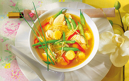 Куриный суп с фасолью