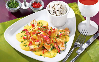 Рагу с рисом и яблоком