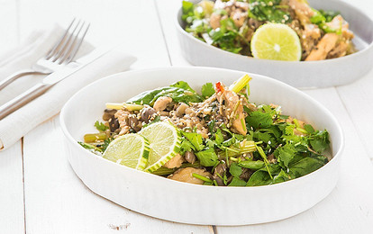 Сочная курица с вешенками