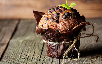 Нежные шоколадно-банановые маффины