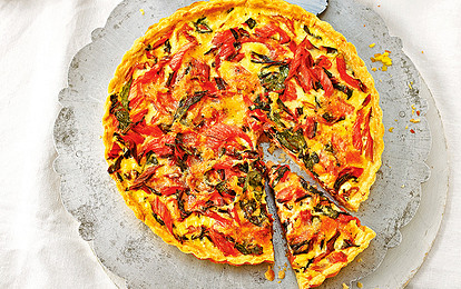 Пирог по-деревенски со свекольной ботвой