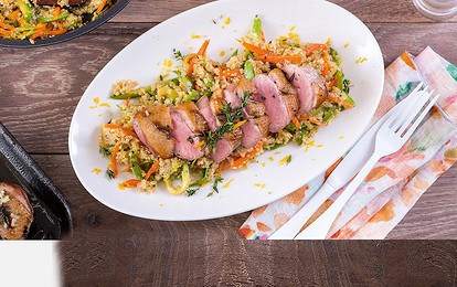 Утка с киноа