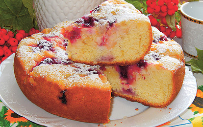 Пирог с яблоками и смородиной