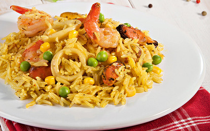 Паэлья с креветками