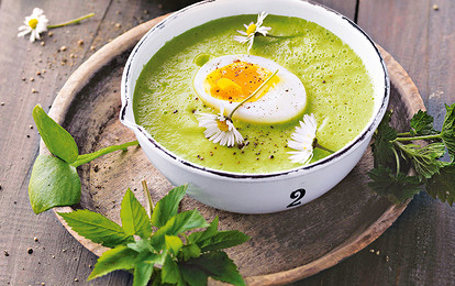 Крем-суп из шпината с петрушкой