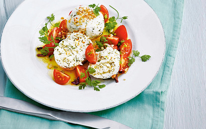 Клецки с помидорами черри