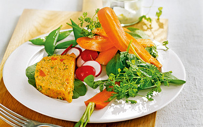 Морковный террин с базиликом